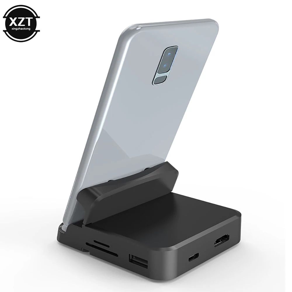 station d'accueil hub 8 en 1 de type c, support de téléphone pour samsung dex pad station usb c vers hdmi, adaptateur de chargeur d'alimentation