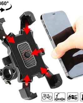 support de téléphone de vélo électrique rotatif à 360 degrés, pour iphone, équitation, vtt, moto, support de moto, antidérapant, cyclisme