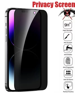 protecteur d'écran anti espion, pour iphone 15 14 13 12 11 pro max 13 mini, verre trempé de confidentialité pour iphone 15 14 8 plus x xr xs max