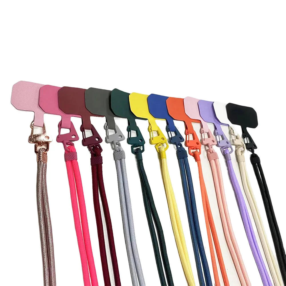sangle de collier de longe de bandoulière, réglable universel pour téléphone portable, longue ulde face avec clip, lanière anti perte