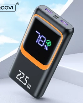 qoovi 20000mah batterie externe grande capacité de batterie pd 22.5w charge rapide chargeur portable pour samsung iphone xiaomi