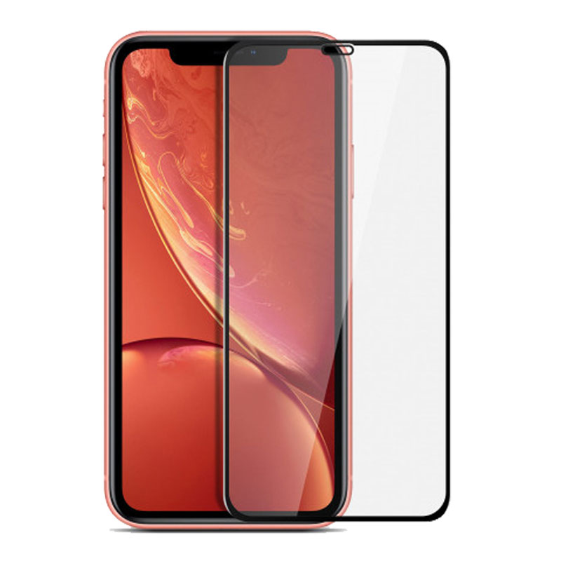 protection à bord noir verre trempé noir iphone xr/ 11