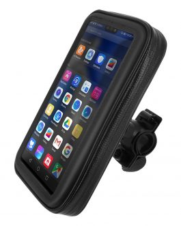 support vélo et moto smartphone fixation guidon housse étanche zippée noir1